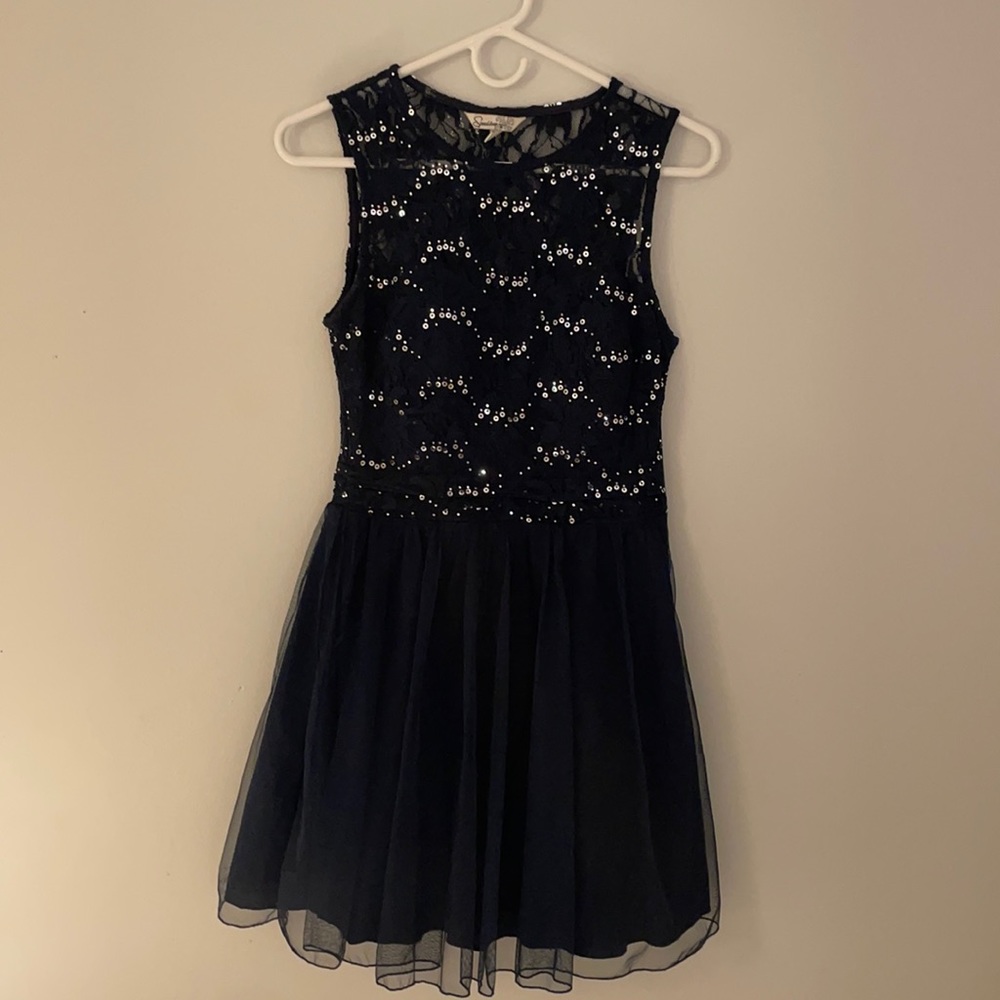 blue formal dress